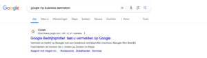 Google Mijn Bedrijf aanmaken