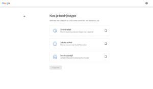 GMB Bedrijfstype kiezen